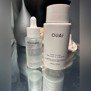 OUAI White Hair Gloss and Nécessaire Clear Serum Set